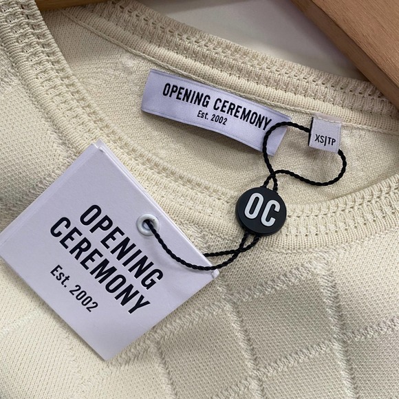 Opening Ceremony Pattern Flare Cuffs Ivory Sweater - Picture 10 of 15